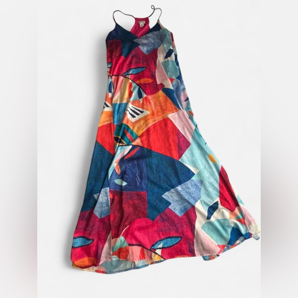 Nicole Miller Vibrant Abstract Maxi Dress